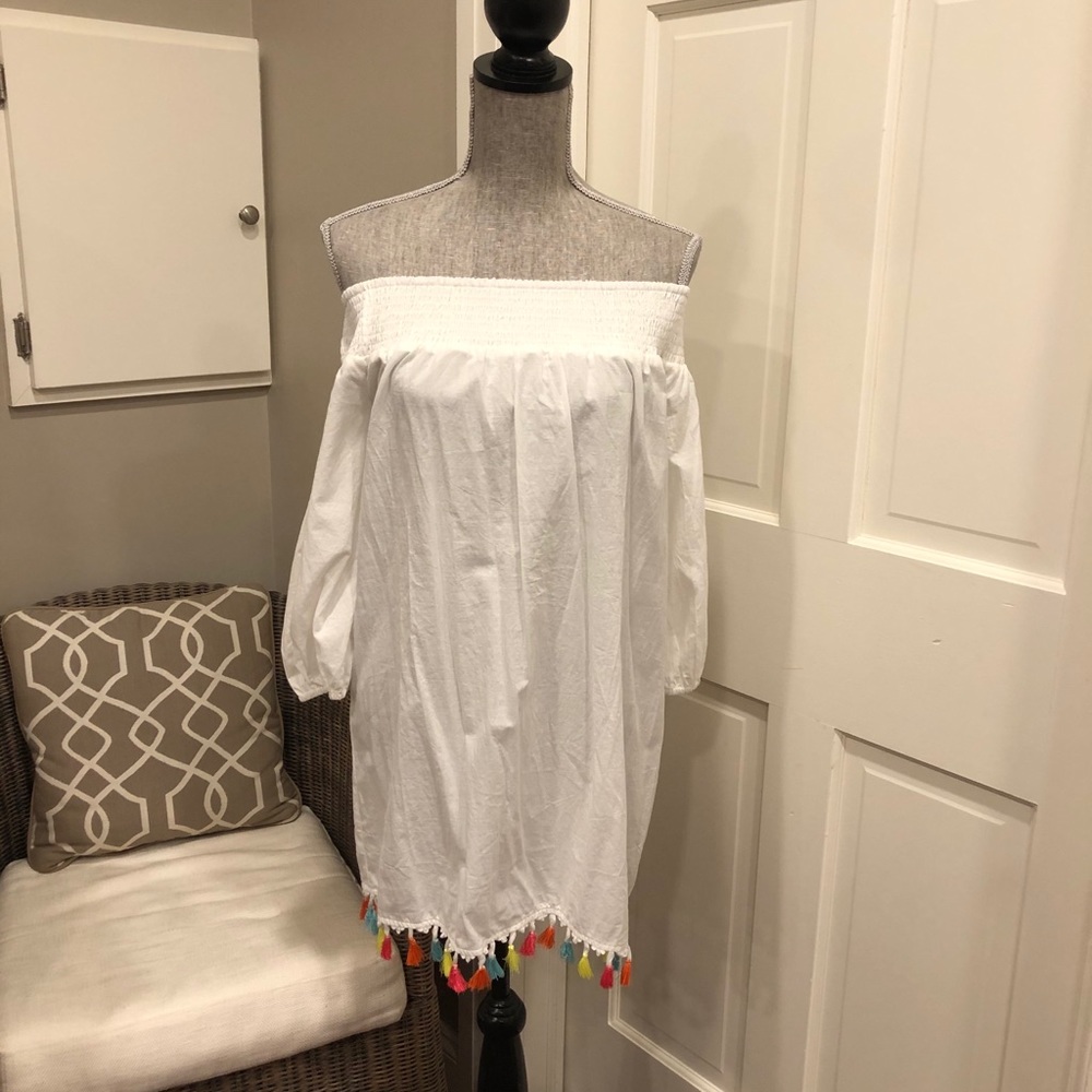NWT Forever 21 Off the Shoulder Tassel Dress